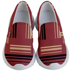 Abstract Pattern Geometric Backgrounds   Kids Lightweight Slip Ons by Eskimos