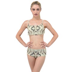 Folk Flowers Print Floral Pattern Ethnic Art Layered Top Bikini Set by Eskimos