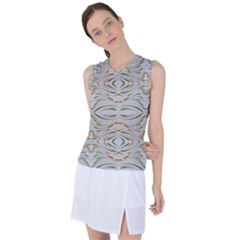 Folk Flowers Print Floral Pattern Ethnic Art Women s Sleeveless Sports Top by Eskimos