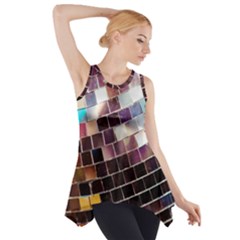 Funky Disco Ball Side Drop Tank Tunic by essentialimage365