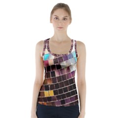 Funky Disco Ball Racer Back Sports Top by essentialimage365