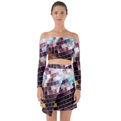 Funky Disco Ball Off Shoulder Top With Skirt Set by essentialimage365