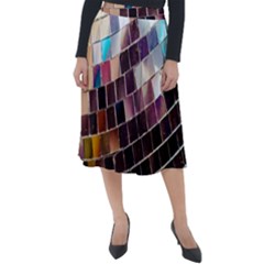 Funky Disco Ball Classic Velour Midi Skirt  by essentialimage365