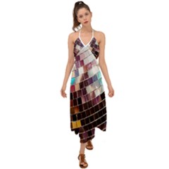 Funky Disco Ball Halter Tie Back Dress  by essentialimage365