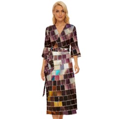 Funky Disco Ball Midsummer Wrap Dress by essentialimage365