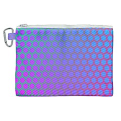 Hex Circle Points Vaporwave One Canvas Cosmetic Bag (xl)