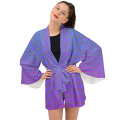 Hex Circle Points Vaporwave One Long Sleeve Kimono by WetdryvacsLair