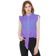 Hex Circle Points Vaporwave One Frill Detail Shirt by WetdryvacsLair