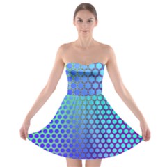 Hex Circle Points Vaporwave Three Strapless Bra Top Dress by WetdryvacsLair