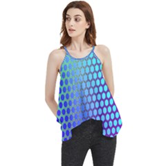 Hex Circle Points Vaporwave Three Flowy Camisole Tank Top