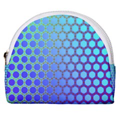 Hex Circle Points Vaporwave Three Horseshoe Style Canvas Pouch by WetdryvacsLair