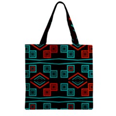 Abstract Pattern Geometric Backgrounds   Zipper Grocery Tote Bag by Eskimos