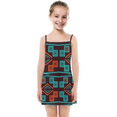Abstract Pattern Geometric Backgrounds   Kids  Summer Sun Dress by Eskimos