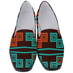 Abstract Pattern Geometric Backgrounds   Women s Classic Loafer Heels by Eskimos