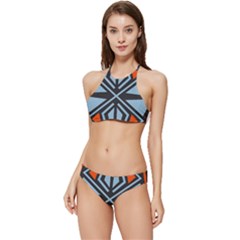 Abstract Geometric Design    Banded Triangle Bikini Set by Eskimos