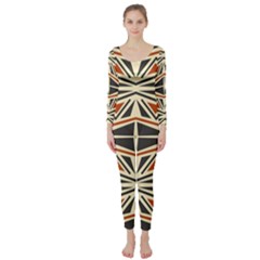 Abstract Geometric Design    Long Sleeve Catsuit by Eskimos