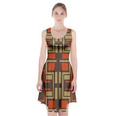 Abstract Geometric Design    Racerback Midi Dress by Eskimos