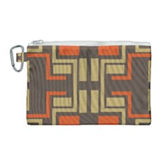 Abstract Geometric Design    Canvas Cosmetic Bag (large) by Eskimos