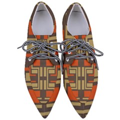Abstract Geometric Design    Pointed Oxford Shoes