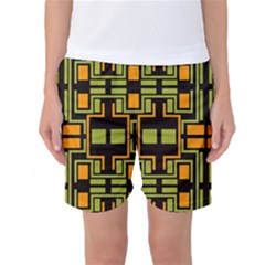 Abstract Geometric Design    Women s Basketball Shorts by Eskimos