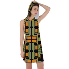 Abstract Geometric Design    Racer Back Hoodie Dress by Eskimos