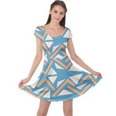 Abstract Geometric Design    Cap Sleeve Dress by Eskimos