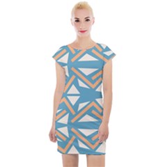 Abstract Geometric Design    Cap Sleeve Bodycon Dress by Eskimos