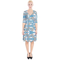 Abstract Geometric Design    Wrap Up Cocktail Dress by Eskimos