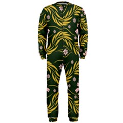 Folk Flowers Print Floral Pattern Ethnic Art Onepiece Jumpsuit (men) by Eskimos