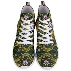 Folk Flowers Print Floral Pattern Ethnic Art Men s Lightweight High Top Sneakers by Eskimos