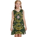 Folk flowers print Floral pattern Ethnic art Kids  Sleeveless Tiered Mini Dress View1