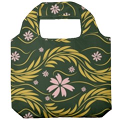 Folk Flowers Print Floral Pattern Ethnic Art Foldable Grocery Recycle Bag by Eskimos