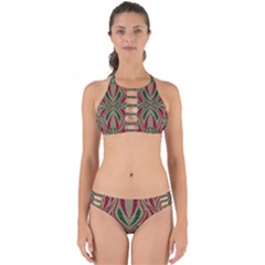 Folk Flowers Print Floral Pattern Ethnic Art Perfectly Cut Out Bikini Set by Eskimos