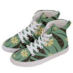 Folk Flowers Print Floral Pattern Ethnic Art Women s Hi-top Skate Sneakers by Eskimos