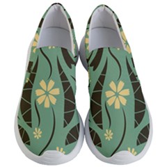 Folk Flowers Print Floral Pattern Ethnic Art Women s Lightweight Slip Ons by Eskimos