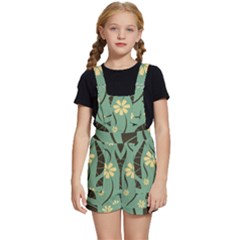 Folk Flowers Print Floral Pattern Ethnic Art Kids  Short Overalls by Eskimos