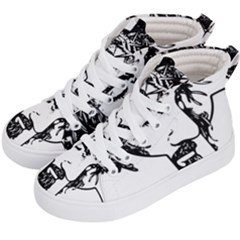 Jesus Face On The Cross Kids  Hi-top Skate Sneakers by christianhoodies