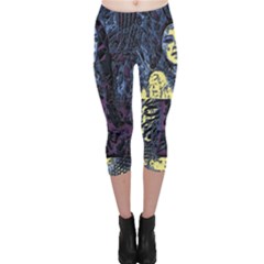 Glitch Witch Ii Capri Leggings  by MRNStudios