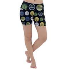 Beer Brands Logo Pattern Lightweight Velour Yoga Shorts