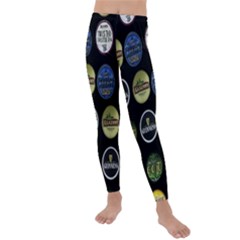 Beer Brands Logo Pattern Kids  Lightweight Velour Leggings