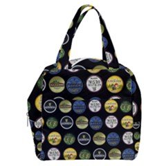 Beer Brands Logo Pattern Boxy Hand Bag by dflcprintsclothing