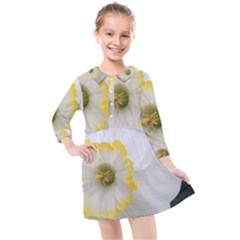 Lemon Sorbet Kids  Quarter Sleeve Shirt Dress by thedaffodilstore