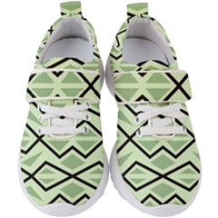 Abstract Pattern Geometric Backgrounds Kids  Velcro Strap Shoes by Eskimos
