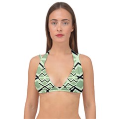 Abstract Pattern Geometric Backgrounds Double Strap Halter Bikini Top by Eskimos