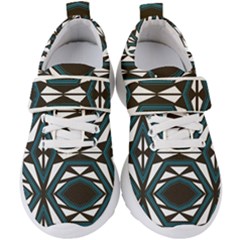 Abstract Pattern Geometric Backgrounds Kids  Velcro Strap Shoes by Eskimos