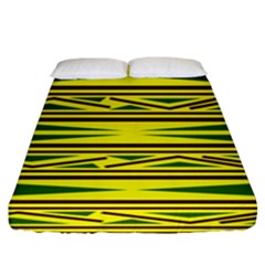 Abstract Pattern Geometric Backgrounds Fitted Sheet (king Size) by Eskimos