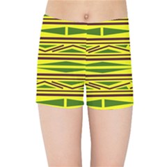 Abstract Pattern Geometric Backgrounds Kids  Sports Shorts by Eskimos