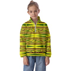 Abstract Pattern Geometric Backgrounds Kids  Half Zip Hoodie by Eskimos