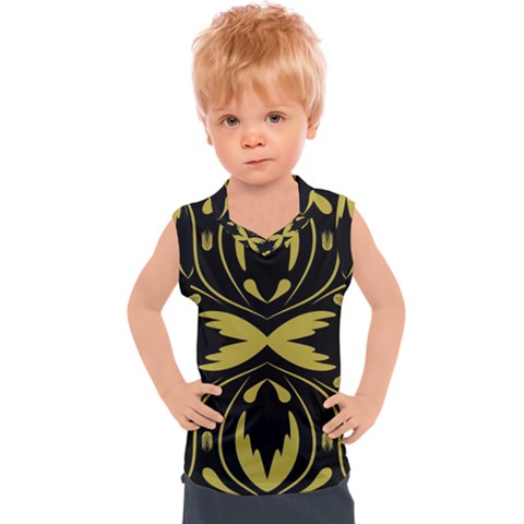 Folk Flowers Print Floral Pattern Ethnic Art Kids  Sport Tank Top by Eskimos