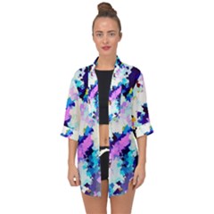 Spring Flowers Open Front Chiffon Kimono by AzaleaPark